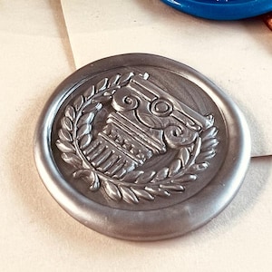 Sello de lacre con diseño de columna griega (25 mm)