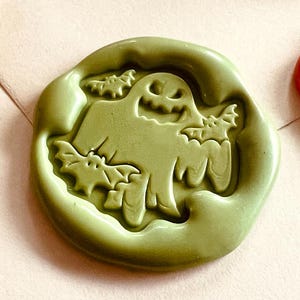 Geist & Fledermäuse Halloween Wachssiegel - Stempel - 25mm Messing - Siegelsiegel - Einladungen, Geschenke, Geschenkanhänger