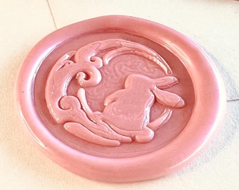 Sello de lacre de conejo - Sello de latón de conejo tamaño 25 mm