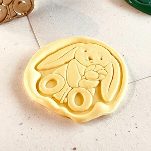 Adorable sello de cera de conejito: sello de cera de conejo floral para Pascua y regalos (25 x 25 mm) para invitaciones de boda, invitaciones a eventos, negocios, manualidades