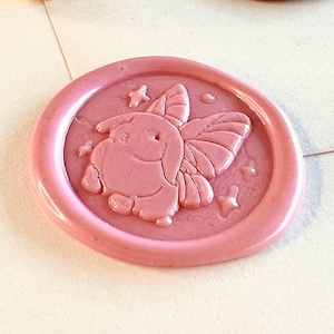 Sello de cera con forma de conejito y mariposa: bonito sello de cera con forma de conejo para llevar un diario, escribir cartas, hacer invitaciones y envolver regalos (25 mm)