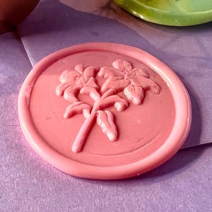 Cachet de cire de fleur de lys - Tête de cachet de cire de 25 mm en laiton avec motif floral élégant