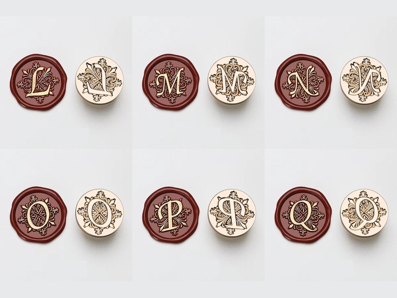 Personalized Initial Wax Seal Stamp – Alphabet Letter A-Z Brass Stamp ...