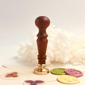 Elegante Houten Lakstempel Handvat – 15,6g, 75mm | Vintage Messing Lakzegel Handvat voor Knutselaars & Stationery Fans