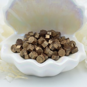 L53 Golden Earth Lakzegel Kralen – Warme Brons-Bruine Kleur Met Gouden Glans | 30g | Voor Uitnodigingen, Journaling en Knutselprojecten