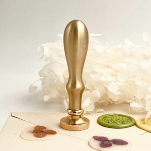 Luxe Massief Messing Lakzegel Handvat | 78g Zwaar | Elegant Lakstempel Handvat 73mm | Verwisselbaar Handvat