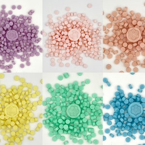 Jolies perles de cire en gelée en 6 couleurs : perles de cire semi-transparentes, enveloppe à cacheter faire-part de mariage