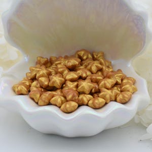 S23 – Golden Stardust Stervormige Lakzegel Kralen | Metallic Gouden Wax met Parelmoer Glans voor Enveloppen, Uitnodigingen, Journaling