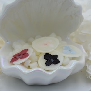 L19 demi-perles de cire transparentes - Blanc givré doux pour des incrustations florales et des travaux manuels élégants | 30 g | Pour les invitations, le journal et les oeuvres d'art en cire