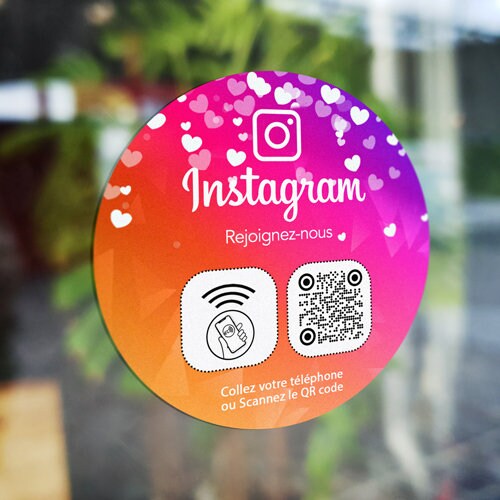 Autocollant Instagram pour augmenter son nombre de follower à coller