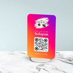 Suporte conectado NFC e QR Code Instagram