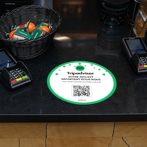 Tripadvisor-Bewertungsaufkleber mit QR-Code für kleine Unternehmen |  Geschenkidee für Unternehmer | Tripadvisor QR-Code