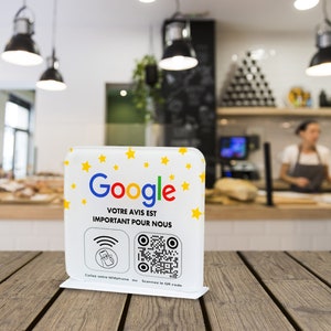Placa conectada Suporte permanente do Google Review - promova seu negócio