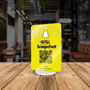 Suporte conectado ao Snapchat | NFC e código QR