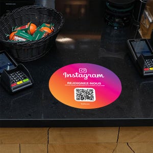 Adesivo con codice QR di Instagram, adesivo per social network per piccole imprese |  Idea regalo per imprenditori