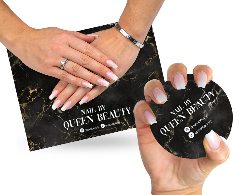 Photo accessory for black marble effect nails, Promote Beauty, Professional Beauty Accessory, Nail Art