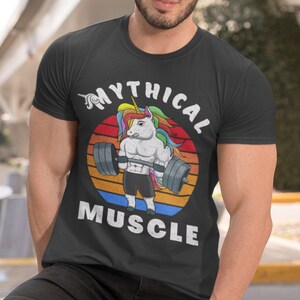 Unicorn weightlifting t shirt cheap