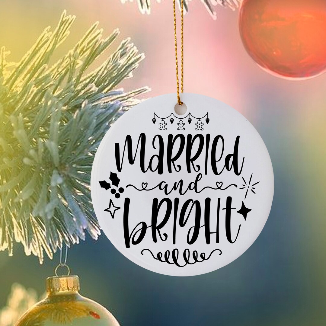 Newlywed Gift Ceramic Christmas Ornament for Our First Christmas