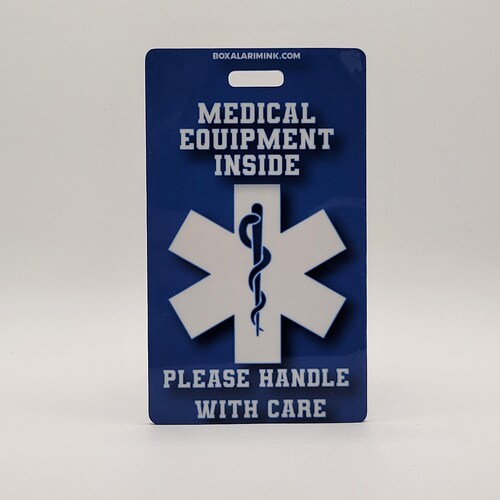 Custom Medical Equipment Tag – Personalized FRP ID Tag for Medical Bags, Carts & Gear – Durable Luggage Tag for your equipment bags