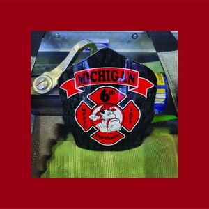 Firefighter helmet sheilds, custom metal shields, firefighter fronts, firefighter tins,  Any design.