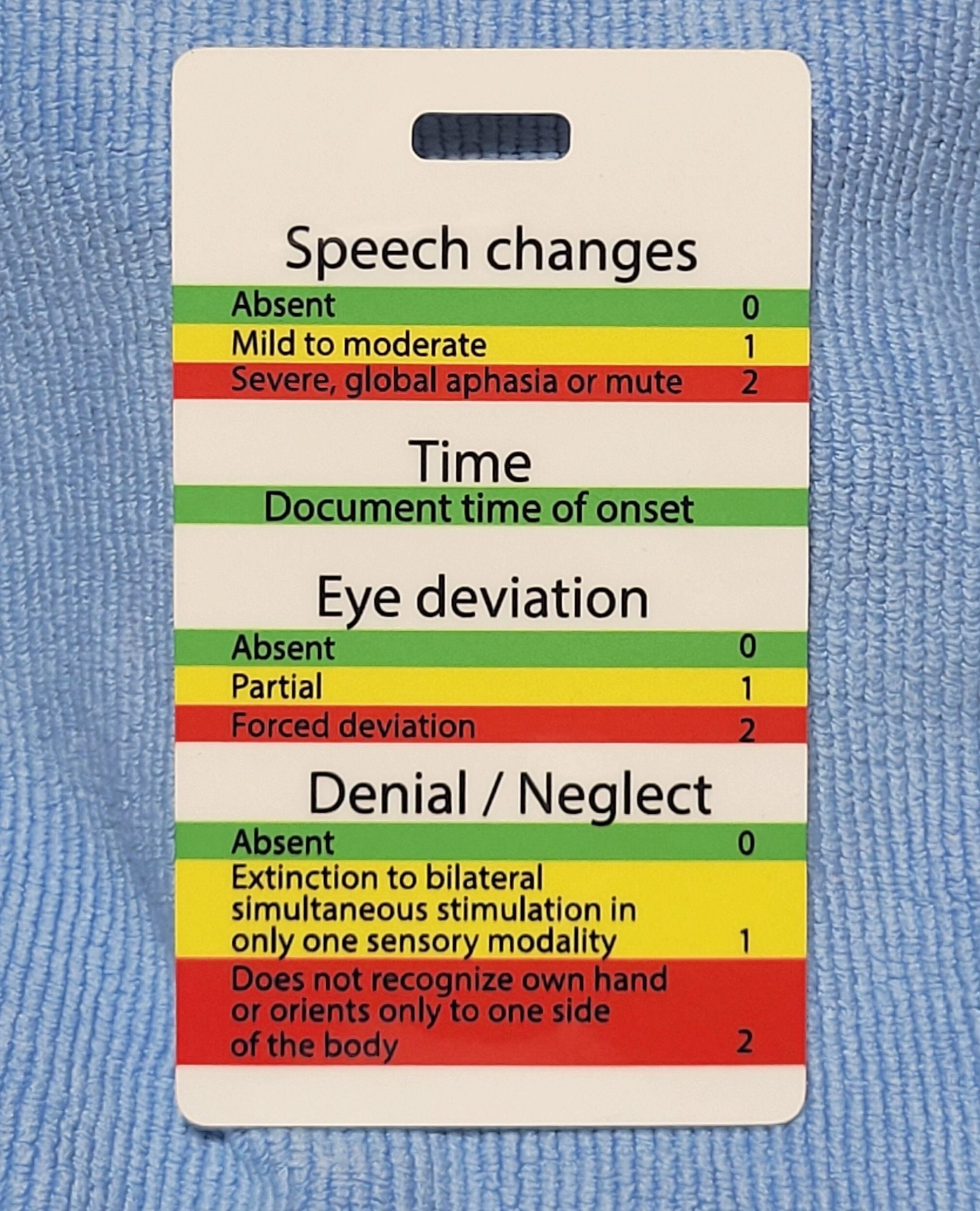 FAST-ED Stroke Reference Tags. - Etsy