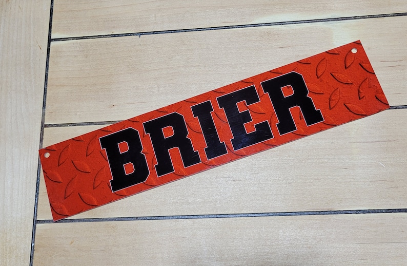 Turnout Gear Name Plate, Custom Made Locker Plate, Gear Rack