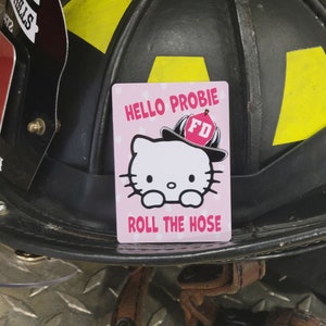 Hello Probie Firefighter aluminum playing cards.  Heavy duty band and Magnet options available.