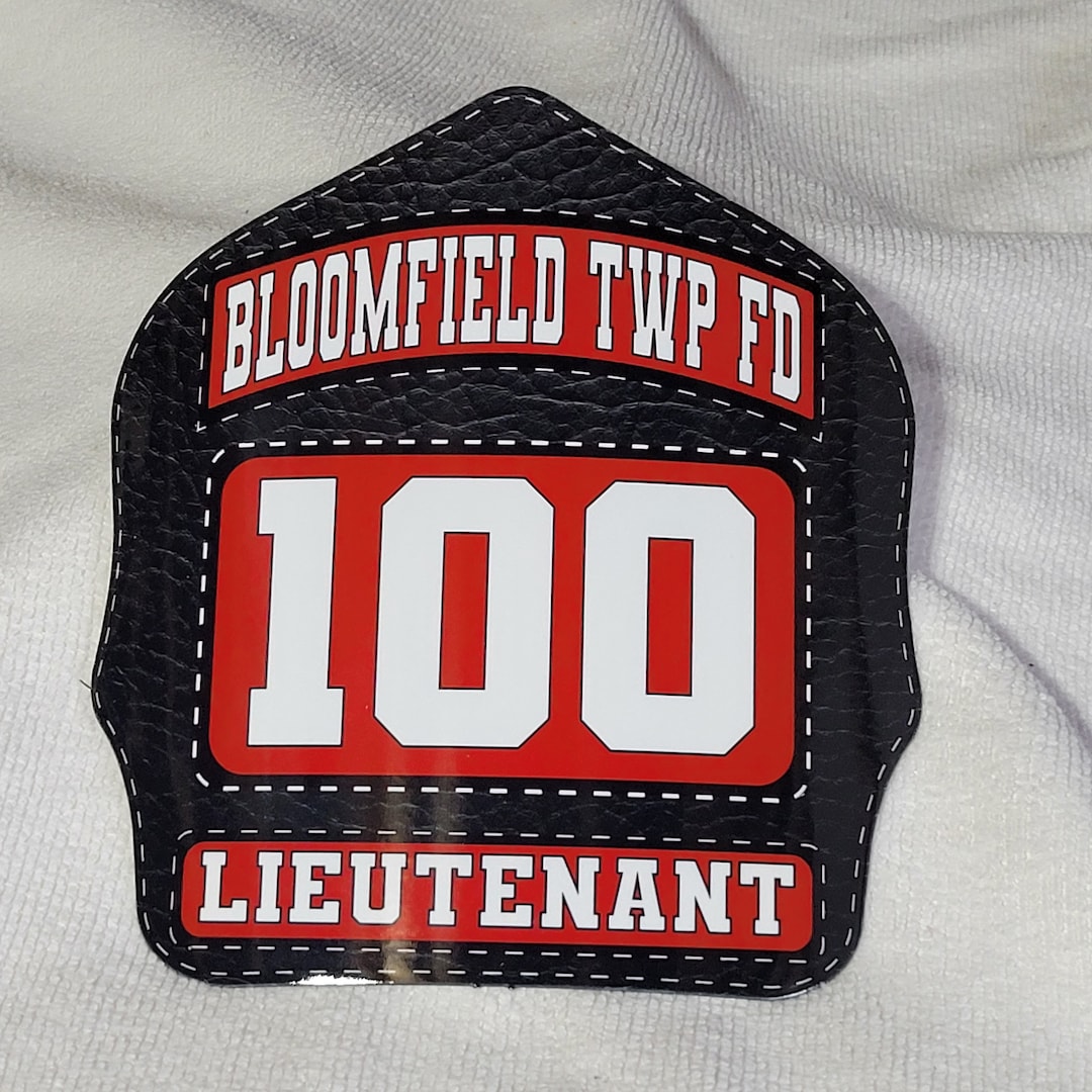 Custom Metal Firefighter Helmet Shield: Personalized Text, Add a Logo ...