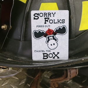 Sorry Folks, fires out Firefighter aluminum helmet cards.  Heavy duty band and Magnet options available.