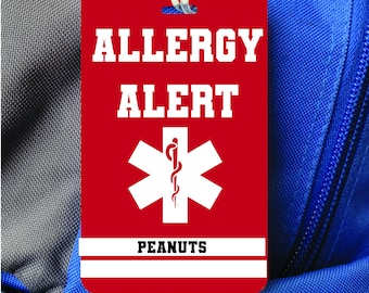 Allergy Alert tag, Epipen tag, Medical Equipment Tag, Stroller Tag, Special Needs. Custom tags too