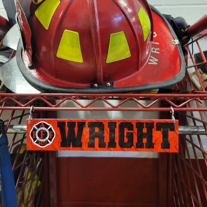 Turnout Gear Name Plate, Custom Made Locker Plate, Gear Rack, Firefigher Name Plate Etsy