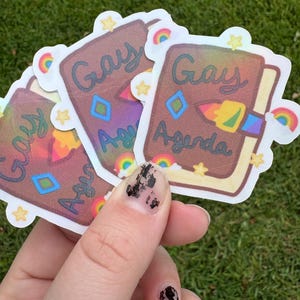 Gay Agenda Book Holographic Sticker
