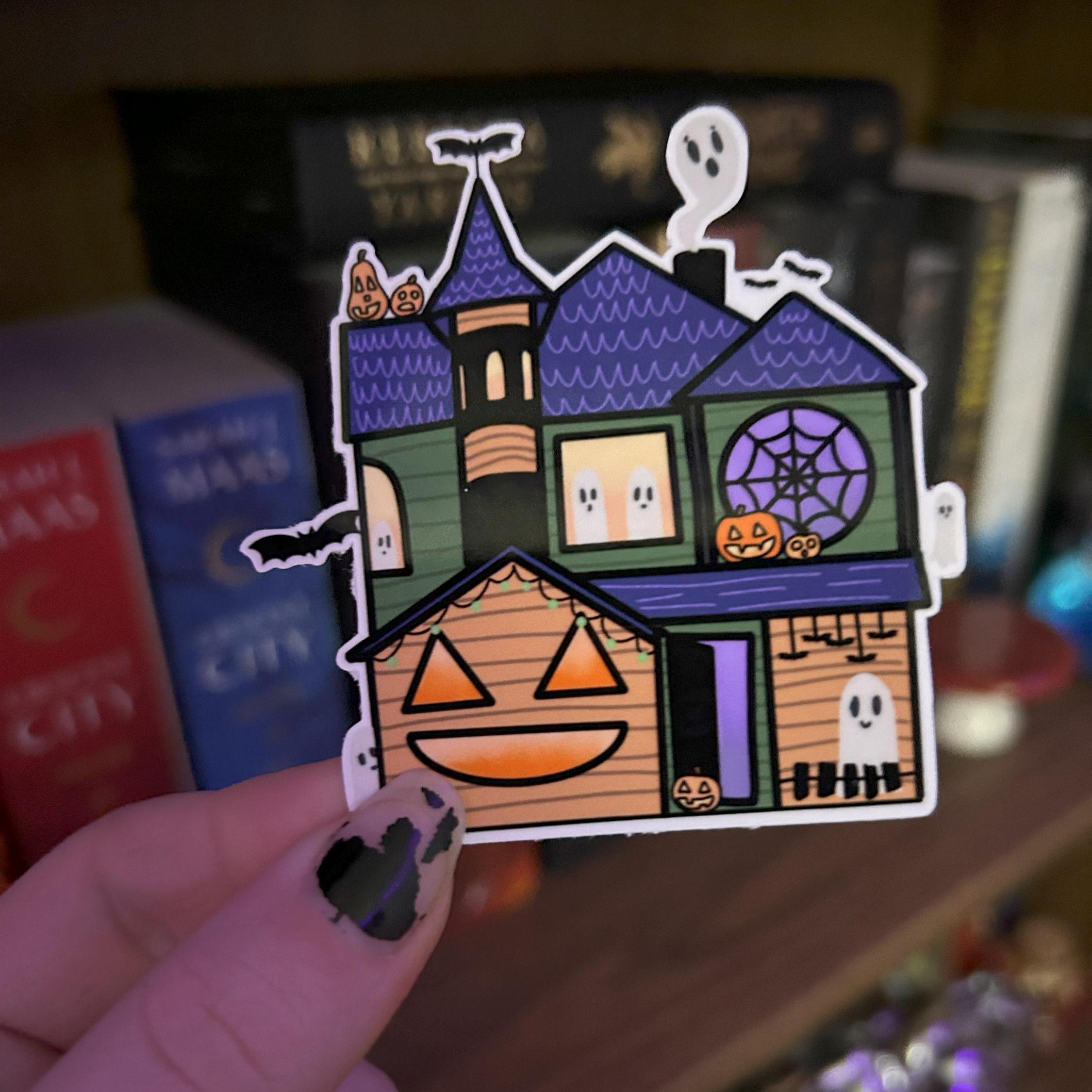 Haunted House Sticker - Etsy