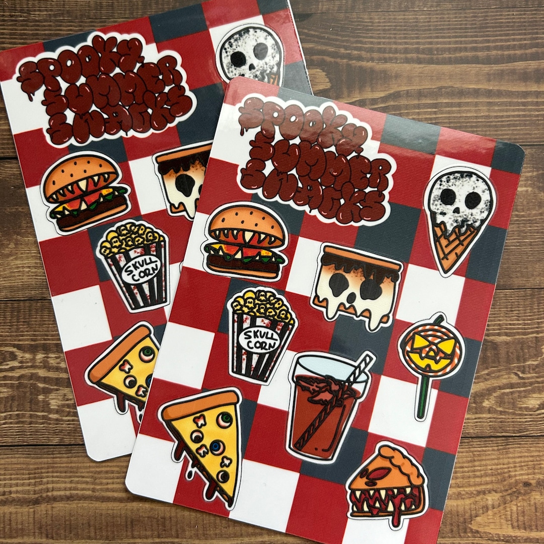 Snack Sticker Sheet Spooky Summer Snacks Sticker Sheet - Etsy