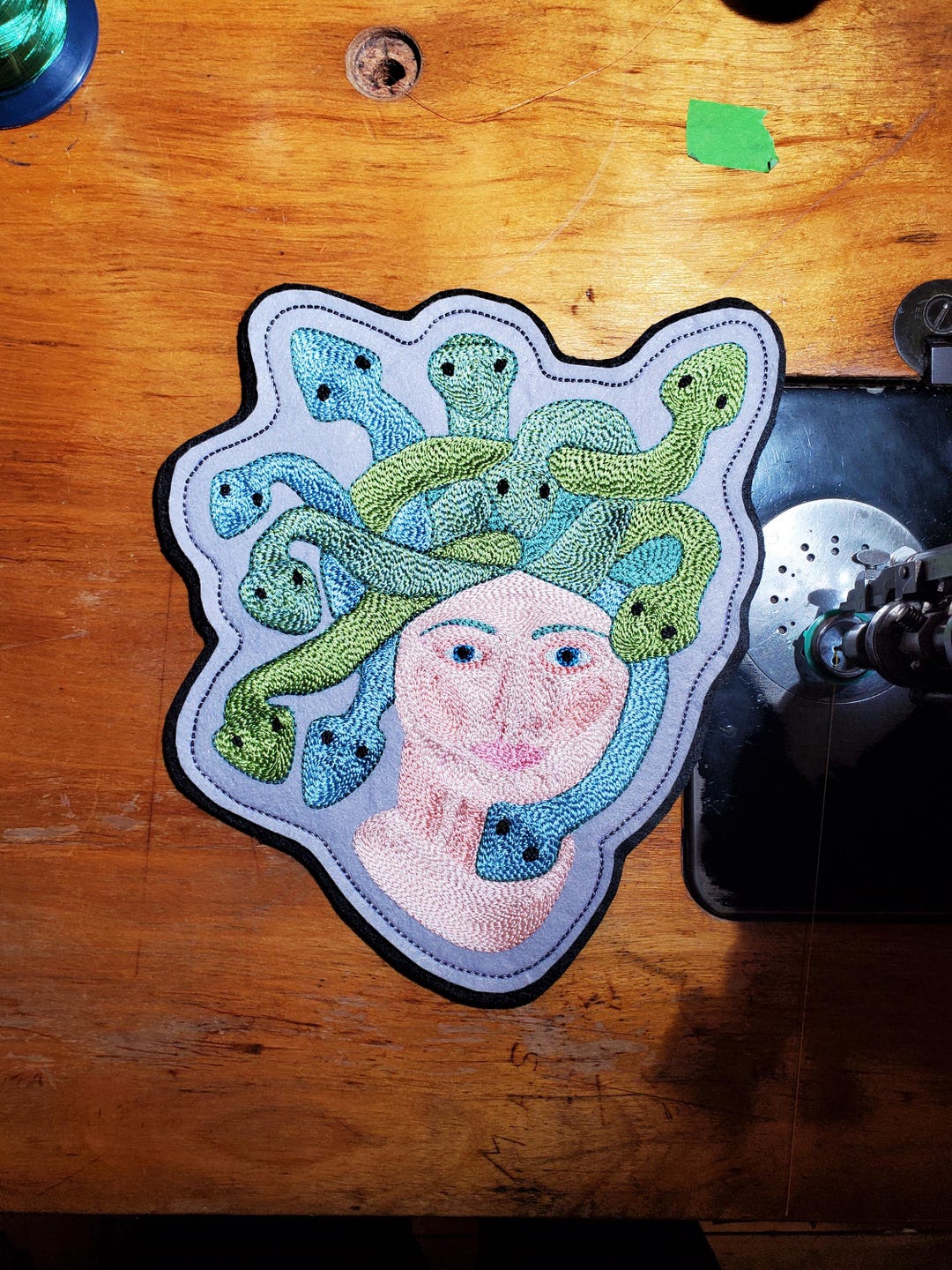 Medusa Large Very Large Handcrank Chainstitch Embroidered Patch - Etsy