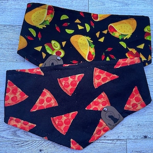 Pizza Night-Taco Tuesday? - Waarom niet allebei? Hondenbandana - gepersonaliseerd - stropdas en knoop - hondenhalsdoek - hondensjaal - hondencadeau - hond moeder - hondenstropdas