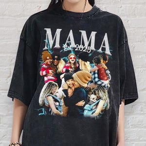Maglietta vintage per la mamma, maglietta personalizzata per la festa della mamma Comfort Colors, bootleg personalizzata, maglietta personalizzata, maglietta personalizzata, fan retrò anni &#39;90 bootleg