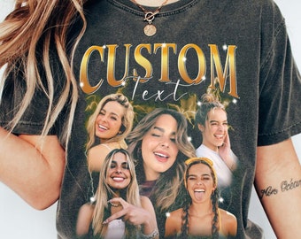 Custom Face Shirt, Graphic Photo Vintage Comfort Color Tee, Family Bootleg Graphic Shirt, Personalize Birthday Bootleg Gifts, Bachelor Party