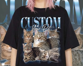 Camisa vintage lavada personalizada para mascotas, camisa pirata personalizada, regalo de recuerdo para perros, camiseta pirata retro de los años 90 personalizada para ella