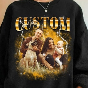 Personalized Photo Bootleg Rap, 90s Vintage Bootleg Shirt, Custom Bootleg Rap Tee, Custom Shirt