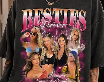 Comfort Colors Custom Vintage Besties BFFs Bootleg 90s Shirt, Best Friend Birthday Bachelorette, Anniversary Gift for Besties