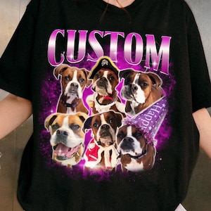 Chemise bootleg personnalisée pour animal de compagnie des années 90, chemise personnalisée pour animal de compagnie rétro des années 90, chemise pour chien couleurs, chemise pour chien rétro, chemise personnalisée pour animal de compagnie, t-shirt unisexe des années 90