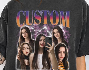 Camiseta personalizada Comfort Colors Bootleg, Camiseta de rap personalizada Bootleg, Personaliza tus propias camisetas, Regalo de cumpleaños, despedida de soltera, aniversario