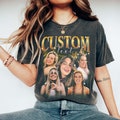 Custom Graphic Photo Vintage Washed Shirt, Family Bootleg Graphic Shirt, Personalize Bootleg Custom, Bachelor Party, Graduation Gift Idea product logo