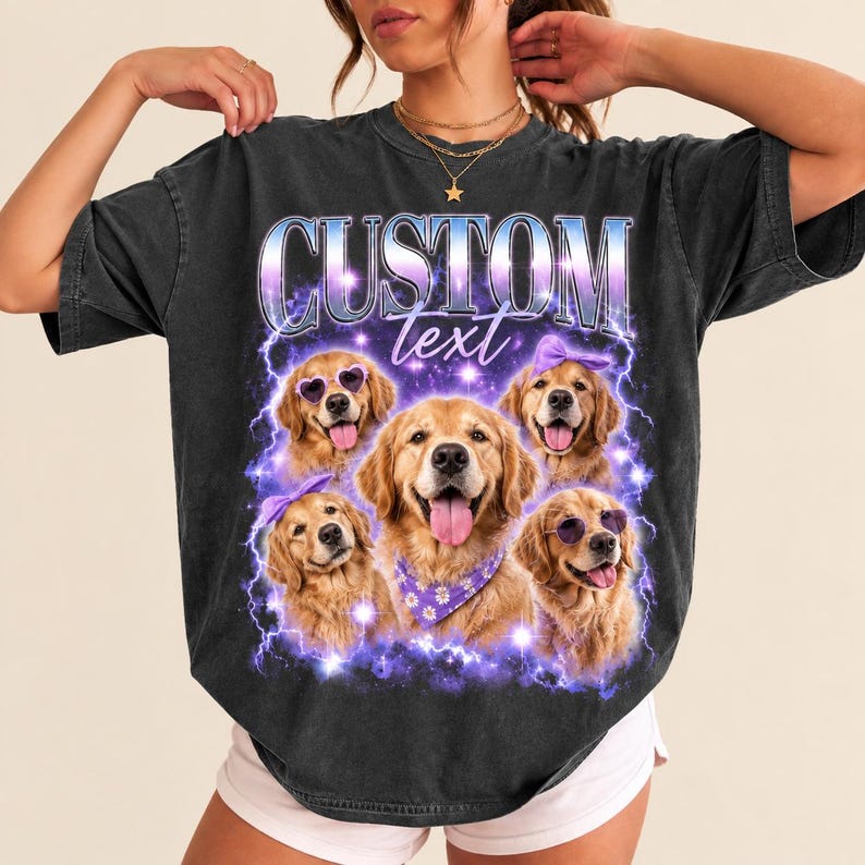 Gradient Bandanas Custom Vintage Face Comfort Colors Shirt, Personalized Bootleg ...