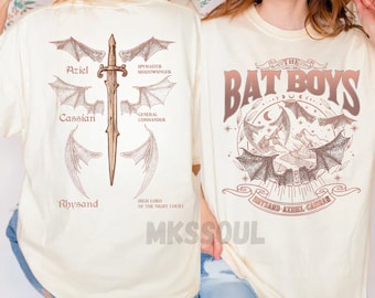 Comfort Colors The Bat Boys Shirt, Rhysand Cassian Azriel Apparel, Night Court Illyrians Shirt, SJM Merch, Ein Gericht der Dornen und Rosen Shirt