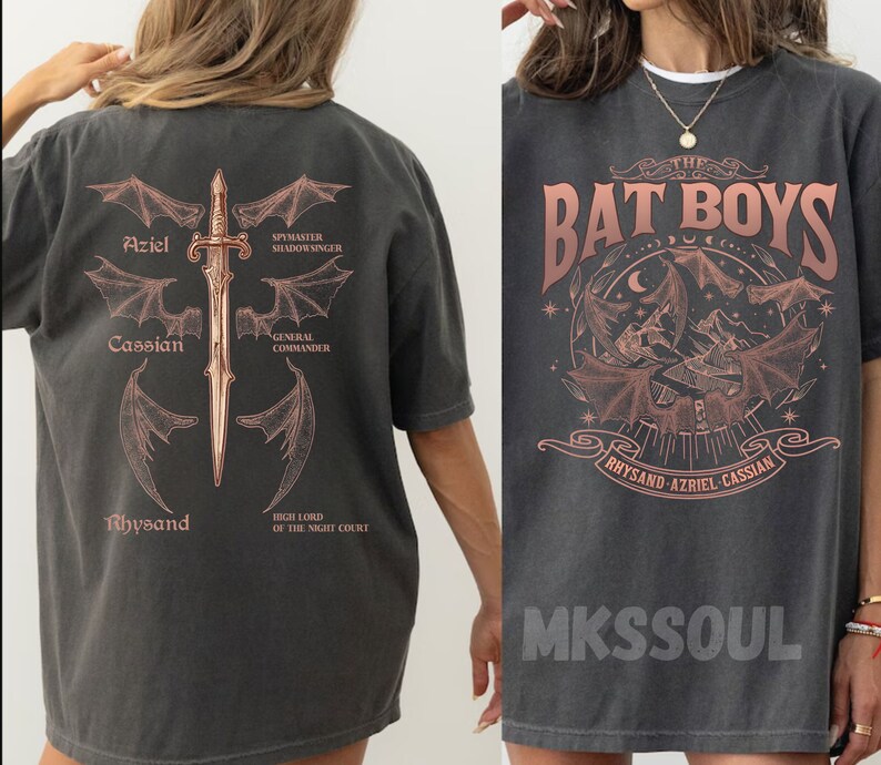 Comfort Colors The Bat Boys Shirt, Rhysand Cassian Azriel Apparel, Night Court Illyrians Shirt, SJM Merch, Ein Gericht der Dornen und Rosen Shirt Bild 3