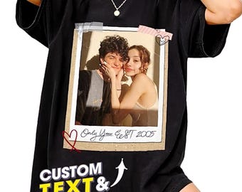 Chemise photo vintage personnalisée, chemise photo personnalisée avec l'année, cadeau du 30e anniversaire, t-shirt vintage Est 1995, chemise de fête d'anniversaire rétro
