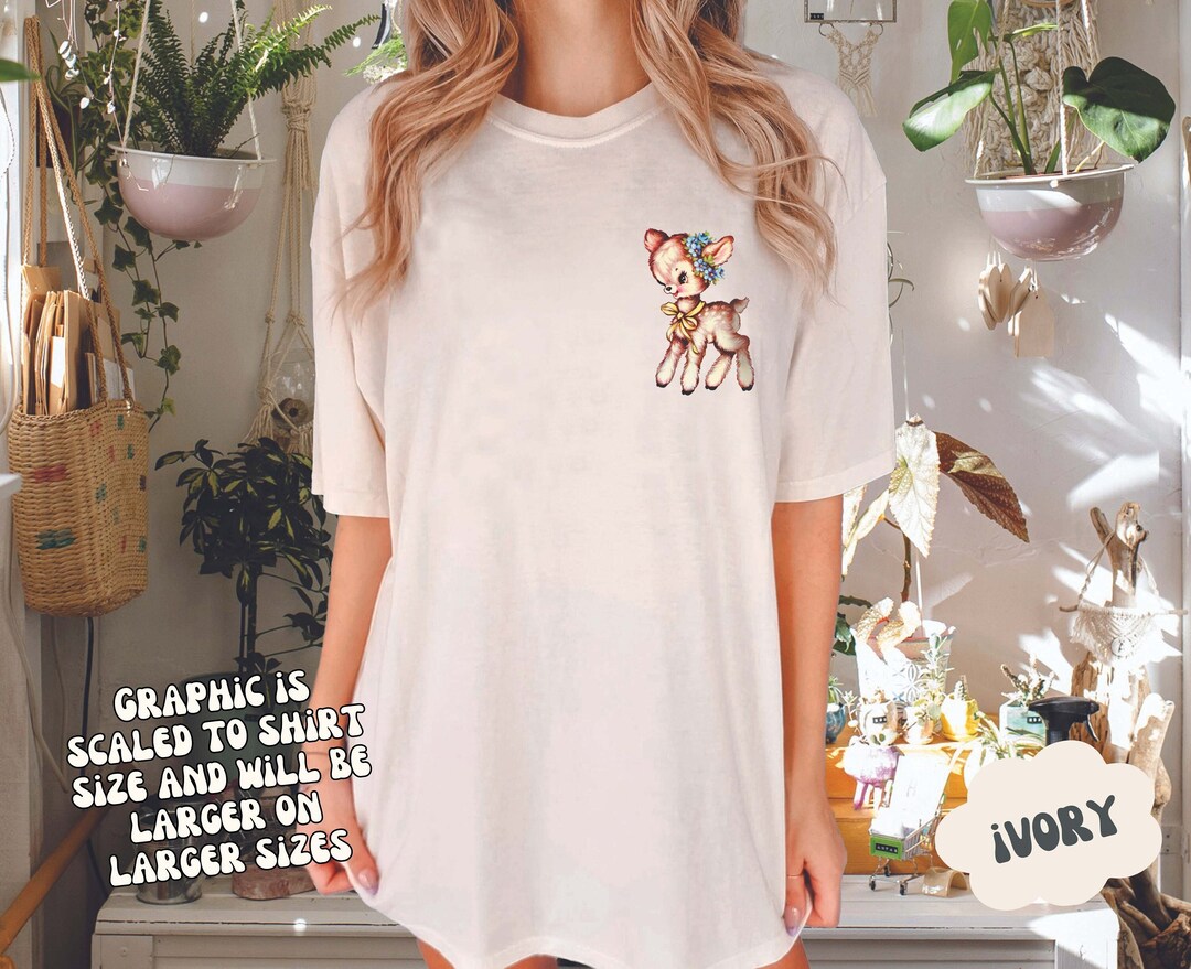 Kitschy Deer Shirt Kitsch Fawn Shirt Cottagecore Aesthetic Vintage Fawn