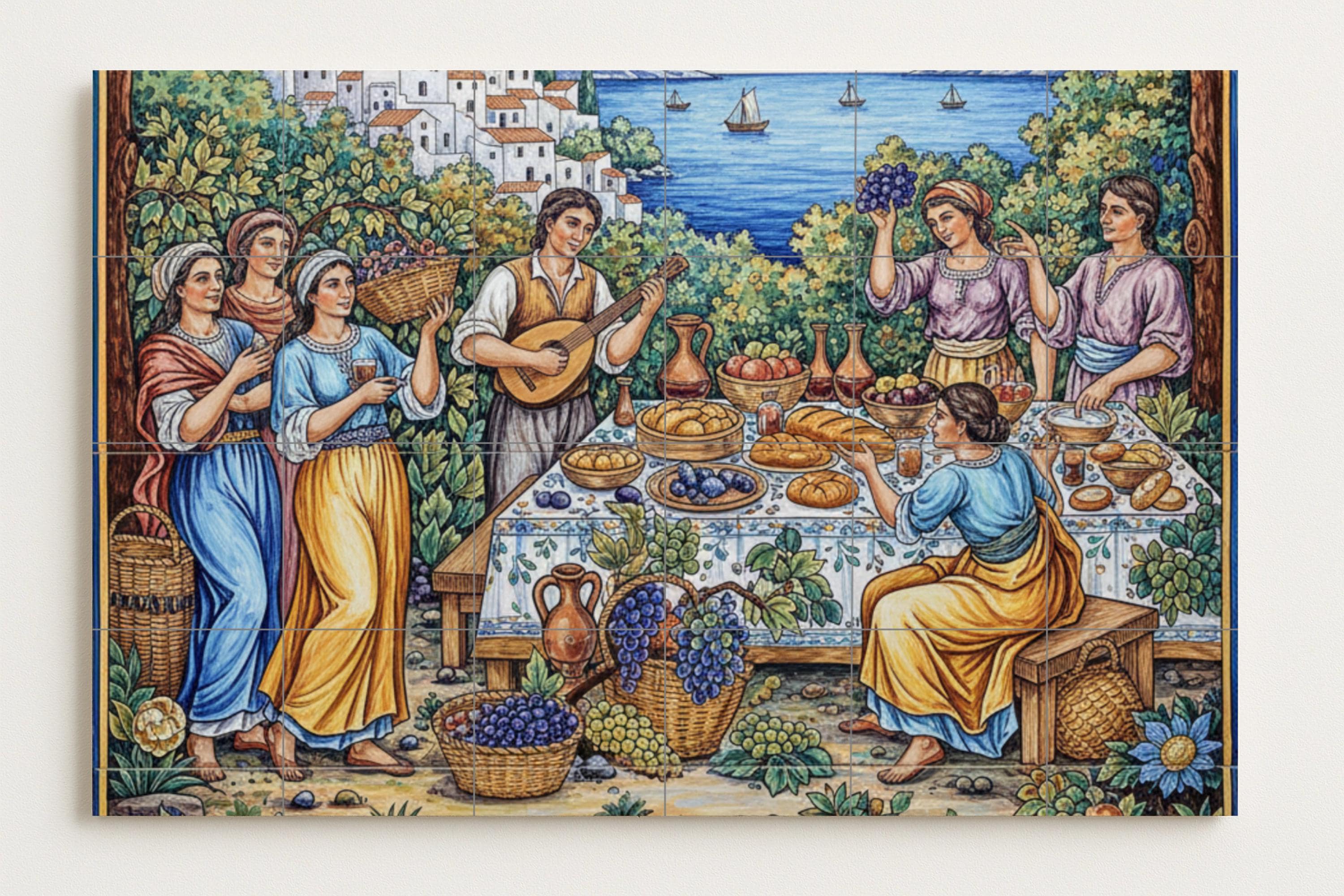 アッセンデルフト　ワインテーブル Grape Wine Mosaic Table - Etsy